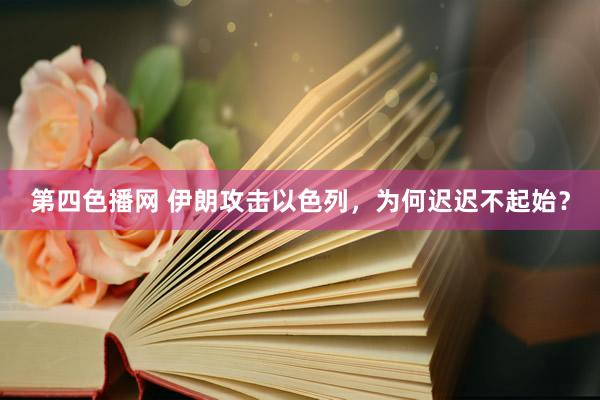 第四色播网 伊朗攻击以色列,为何迟迟不起始?