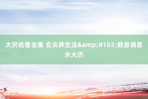大沢佑香全集 玄炎养生法&#183;数息调息水火济